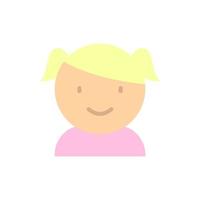 Girl, child vector icon illustration