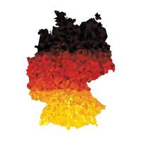 Map of Germany drawn with polygons. vector