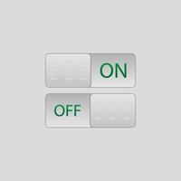 on and off buttons colored vector icon illustration