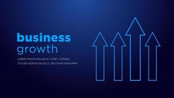 blue arrows of business sale growth vector