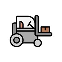 Forklift, manufacturing vector icon illustration