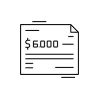 Check, 6000 , finance vector icon illustration