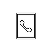 handset in frame vector icon illustration