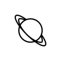 planet Saturn vector icon illustration