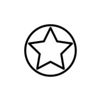 star in a circle vector icon illustration