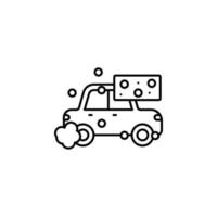 coche esponja lavado de autos vector icono ilustración