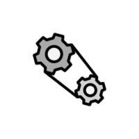 Timing belt, manufacturing, gear vector icon illustration