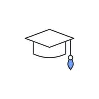 graduate's cap vector icon illustration