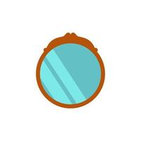 wall mirror flat vector icon illustration