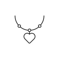 Chain love heart vector icon illustration