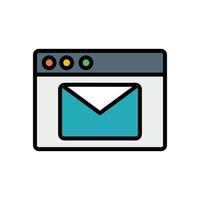 Browser, web site, mail vector icon illustration