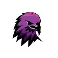 águila cabeza mascota esports logo vector