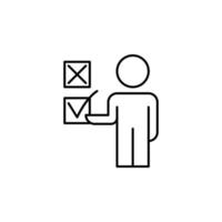 employee selection line vector icon illustration