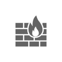 Firewall vector icon illustration