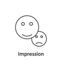 smile, impression vector icon illustration