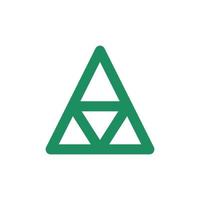 Triangle esoteric symbol vector icon illustration