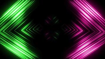 Abstract Geometric Gradient Arrows Background. Geometric Arrows High Tech Background. Animation Of Moving Arrows. Neon Sign Arrow Direction On Black Background video