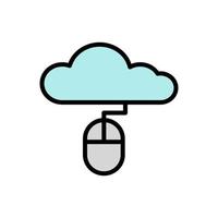 Cloud, mouse vector icon illustration