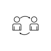 workflow line vector icon illustration