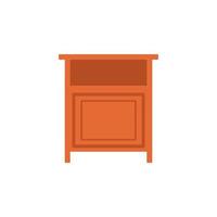 nightstand flat vector icon illustration