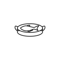 small fish on the board vector icon illustration