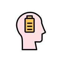 head battery vector icon illustration