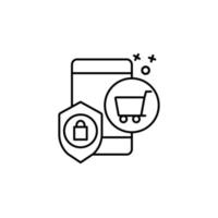 Security telephone commerce vector icon illustration