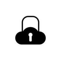 cloud, security vector icon illustration