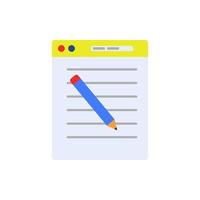 electronic writing colored vector icon illustration