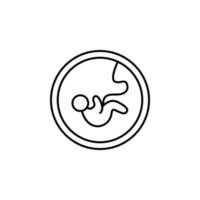 Fetus, baby vector icon illustration