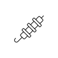 skewer vector icon illustration