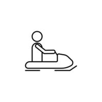 snowmobile sign vector icon illustration