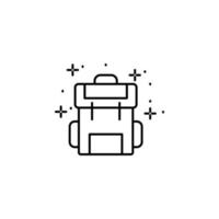 Backpack bag vector icon illustration