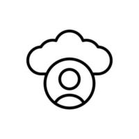 nube, usuario vector icono ilustración