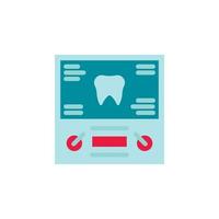 odontología, dental, dentista, doctor, hospital dientes radiografía color vector icono ilustración