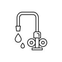 Faucet vector icon illustration