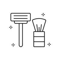 Razor, brush vector icon illustration