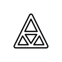 Triangle esoteric symbol vector icon illustration