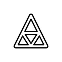 Triangle esoteric symbol vector icon illustration