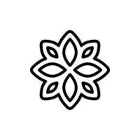 Symbol flower vector icon illustration