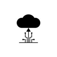 cloud, upload vector icon illustration