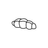 croissant vector icon illustration