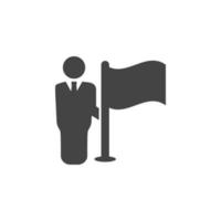 man, flag vector icon illustration