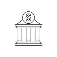 Bank, dollar, money vector icon illustration