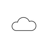 ilustración de icono de vector de nube