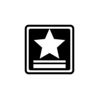 estrella en un cuadrado vector icono ilustración