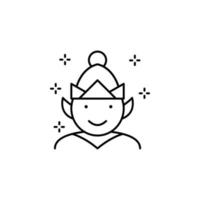 Elf, avatar vector icon illustration