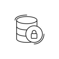 Database, security, networking vector icon illustration