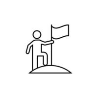 man is on top vector icon illustration
