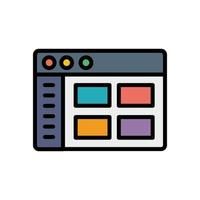 Browser, web site, pictures vector icon illustration